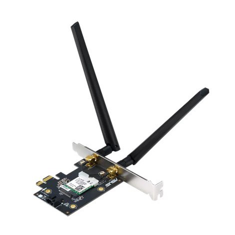 Asus | AX1800 Dual-Band Bluetooth 5.2 PCIe Wi-Fi Adapter | PCE-AX1800 | 802.11ax | 574+1201 Mbit/s | Mbit/s | Ethernet LAN (RJ-4 - 3